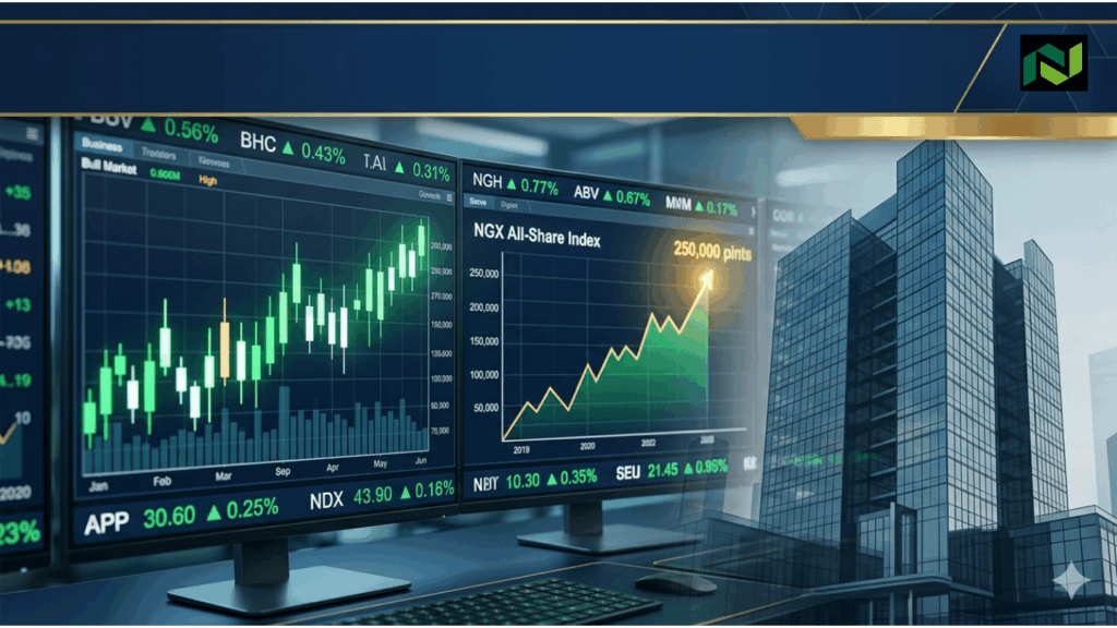 NGX market outlook chart showing sector rotation into banking and pharmaceuticals – May 2026